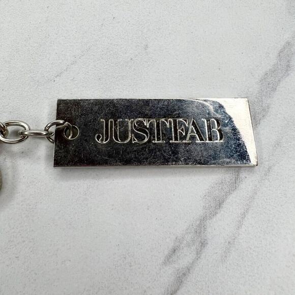 Just Fab Elite VIP Silver Tone Pink Rhinestone High Heel Shoe Keychain Keyring - Picture 4 of 7